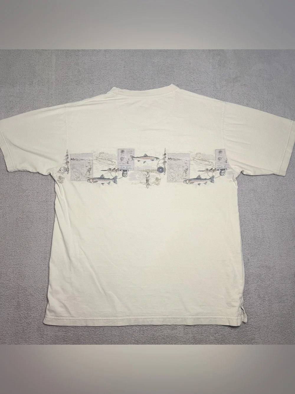 Clearwater Outfitters Fishing Shirt Mens Large Fly Fishing Trout Chest Graphic